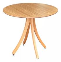 Mesa Eco Redonda De 80CM Na Cor Freijó