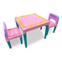 Mesa Educativa Infantil Didática Com Duas Cadeiras Tritec