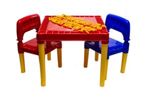 Mesa Educativa Para Crianças Com 2 Cadeiras Para Comer