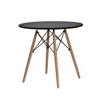 Mesa Eiffel Eames Base Madeira Preta 80Cm