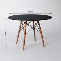 Mesa Eiffel Preta 90cm Madeira Ideal para Cozinha, Sala de Jantar ou Escritório Mesa Eiffel Preta 90cm Madeira Ideal para Cozinha, Sala de Jantar ou Escritório
