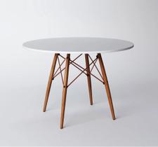 Mesa Eiffel Wood Cobre Tampo De Madeira 90 Cm