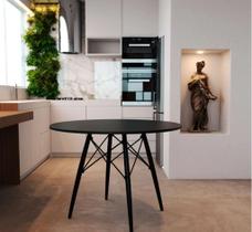 Mesa Eiffel Wood Tampo De Madeira 90 Cm