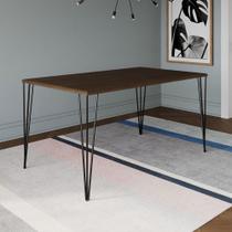 Mesa Elen Tampo Retangular 150x90cm de Madeira Amêndoa