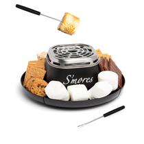 Mesa elétrica S'mores Maker Nostalgia com palitos para assar