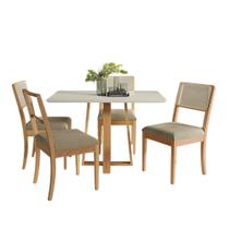 Mesa Elma e 4 Cadeiras Canela Da Kappesberg 120x80x77 cm Mesa Elma e 4 Cadeiras Canela Da Kappesberg 120x80x77 cm