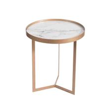 Mesa Elo Argola 60 cm Tampo de Vidro Nature Portal Decor
