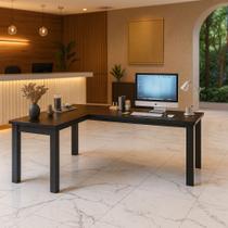 Mesa Em L 150x150 Escrivaninha Home Office Estilo Industrial