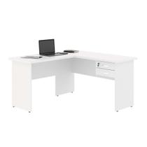 Mesa em L com Gaveteiro Carper Branco Mesa em L com Gaveteiro Carper Branco
