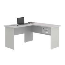 Mesa em L com Gaveteiro Carper Cinza Mesa em L com Gaveteiro Carper Cinza