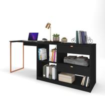 Mesa Em L Computador Escritório Canto Industrial Retrô Preto Mesa Em L Computador Escritório Canto Industrial Retrô Preto