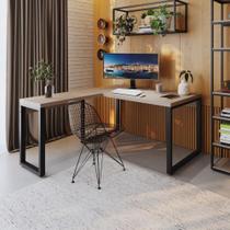 Mesa Em L Diretor 150x160x75cm Yon - Off White-est.preta Off White-est.preta Mesa Em L Diretor 150x160x75cm Yon - Off White-est.preta Off White-est.preta
