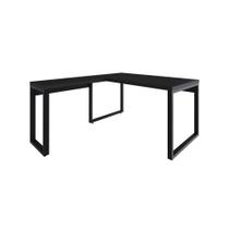 Mesa Em L Diretor 150x160x75cm Yon Preto Preto Mesa Em L Diretor 150x160x75cm Yon Preto Preto