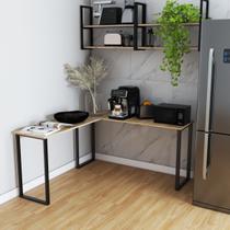 Mesa Em L Industrial para Escritório Versatilidade para Quarto e Versatilidade Gamer