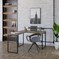 Mesa em L Kuadra Office 120X150X75cm