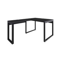 Mesa Em L Operacional 120x160x75cm Yon Preto Preto