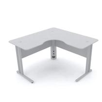 Mesa em l p/ escritório 130x130 pandin maxxi - cinza