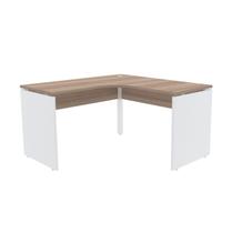 Mesa em l p/ escritório 155x155 pandin p25 - naturalle/branco