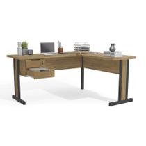 Mesa em L para Escritório 150cm 02 gavetas c/ Chave 1170A Kappesberg Mesa em L para Escritório 150cm 02 gavetas c/ Chave 1170A Kappesberg