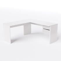 Mesa em L para escritório 150x44cm com Gavetas Suspensas