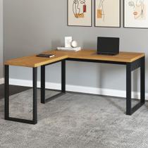 Mesa em "L" para Escritório 157,5x135cm Estilo Industrial F22 Pradel Móveis Mesa em "L" para Escritório 157,5x135cm Estilo Industrial F22 Pradel Móveis