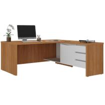 Mesa em L para Escritório México Freijó Branco Mesa em L para Escritório México Freijó Branco