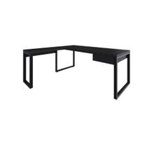 Mesa Em L Presidente C-01 Gav. 190x160x75cm Yon Preto Preto Mesa Em L Presidente C-01 Gav. 190x160x75cm Yon Preto Preto