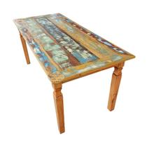 Mesa em madeira 200 x 90 com tinta pátina em demolição Sudeste Rústico Mesa em madeira 200 x 90 com tinta pátina em demolição Sudeste Rústico