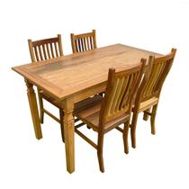Mesa em Madeira de Demolição 1,40x 0,70 com 4 Cadeiras Anatômica Sudeste Rustico Mesa em Madeira de Demolição 1,40x 0,70 com 4 Cadeiras Anatômica Sudeste Rustico