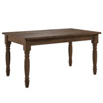 Mesa em Madeira Maciça com Pés Torneados Walnut