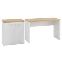 Mesa Escritorio 120 cm e Balcao 2 Portas 70 cm Artany Mesa Escritorio 120 cm e Balcao 2 Portas 70 cm Artany