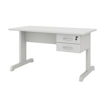 Mesa Escritório 1,200,60m c/ Gavetas CINZA/CINZA - 53084 Mesa Escritório 1,200,60m c/ Gavetas CINZA/CINZA - 53084