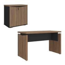 Mesa Escritorio 125 cm E Balcao 2 Portas 74 cm Artany Mesa Escritorio 125 cm E Balcao 2 Portas 74 cm Artany