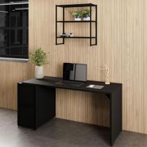 Mesa Escritório 150cm com Nicho Aéreo Industrial F5 Office