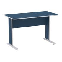 Mesa Escritório 1,50x0,60m s/ Gavetas - Cor Azul - PANDIN - 44086