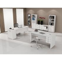 Mesa escritório 3 Gavetas Me4113 - Tecno Mobili - Branco