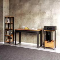 Mesa Escritório com Estante e Mesa de Apoio Dalla Costa MDF
