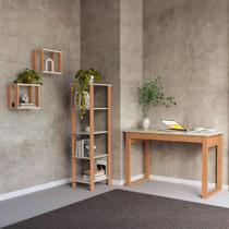 Mesa Escritório com Estante e Nichos Dalla Costa 100% MDF Mesa Escritório com Estante e Nichos Dalla Costa 100% MDF