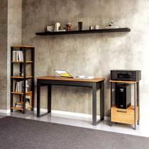 Mesa Escritório com Estante Mesa de Apoio e Prateleiras MDF Mesa Escritório com Estante Mesa de Apoio e Prateleiras MDF