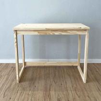 Mesa Escritório de Madeira Pinus Linea Natural