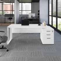 Mesa Escritório Diretor 170cm a 192cm 3 Gav. Pé Metal F5 Mesa Escritório Diretor 170cm a 192cm 3 Gav. Pé Metal F5