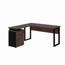 Mesa Escritório em L” c/ Gaveteiro 1,501,50m MARSALA/PRETO - 34440