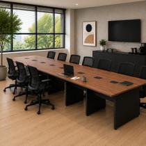 Mesa Escritório Estação 10 Lugares 6m Pé Painel F5 Office