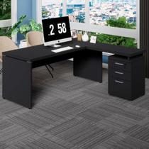 Mesa Escritório L 170cm x 70cm Gaveteiro 3 Gav. Pé Painel F5