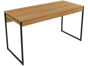 Mesa escritorio ME4156 Amendoa/Preto - Tecno Mobile