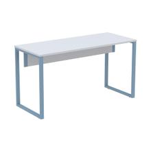 Mesa Escritório P25 TUB Pandin 120 cm (larg) Tampo MDP Cinza Pé Aço Tubular Azul Dali Mesa Escritório P25 TUB Pandin 120 cm (larg) Tampo MDP Cinza Pé Aço Tubular Azul Dali