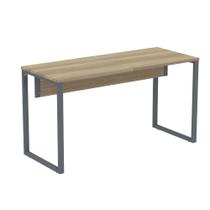 Mesa Escritório P25 TUB Pandin 120 cm (larg) Tampo MDP Noce Naturalle Pé Aço Tubular Grafito