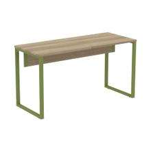 Mesa Escritório P25 TUB Pandin 134 cm (Larg) Tampo MDP Noce Naturalle Pé Aço Tubular Verde Mirô Mesa Escritório P25 TUB Pandin 134 cm (Larg) Tampo MDP Noce Naturalle Pé Aço Tubular Verde Mirô