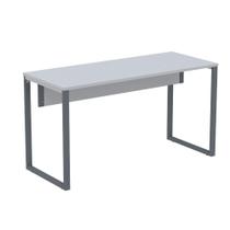 Mesa Escritório P25 TUB Pandin 150 cm (Larg) Tampo MDP Cinza Pé Aço Tubular Grafito