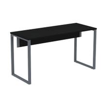 Mesa Escritório P25 TUB Pandin 150 cm (Larg) Tampo MDP Preto Pé Aço Tubular Grafito